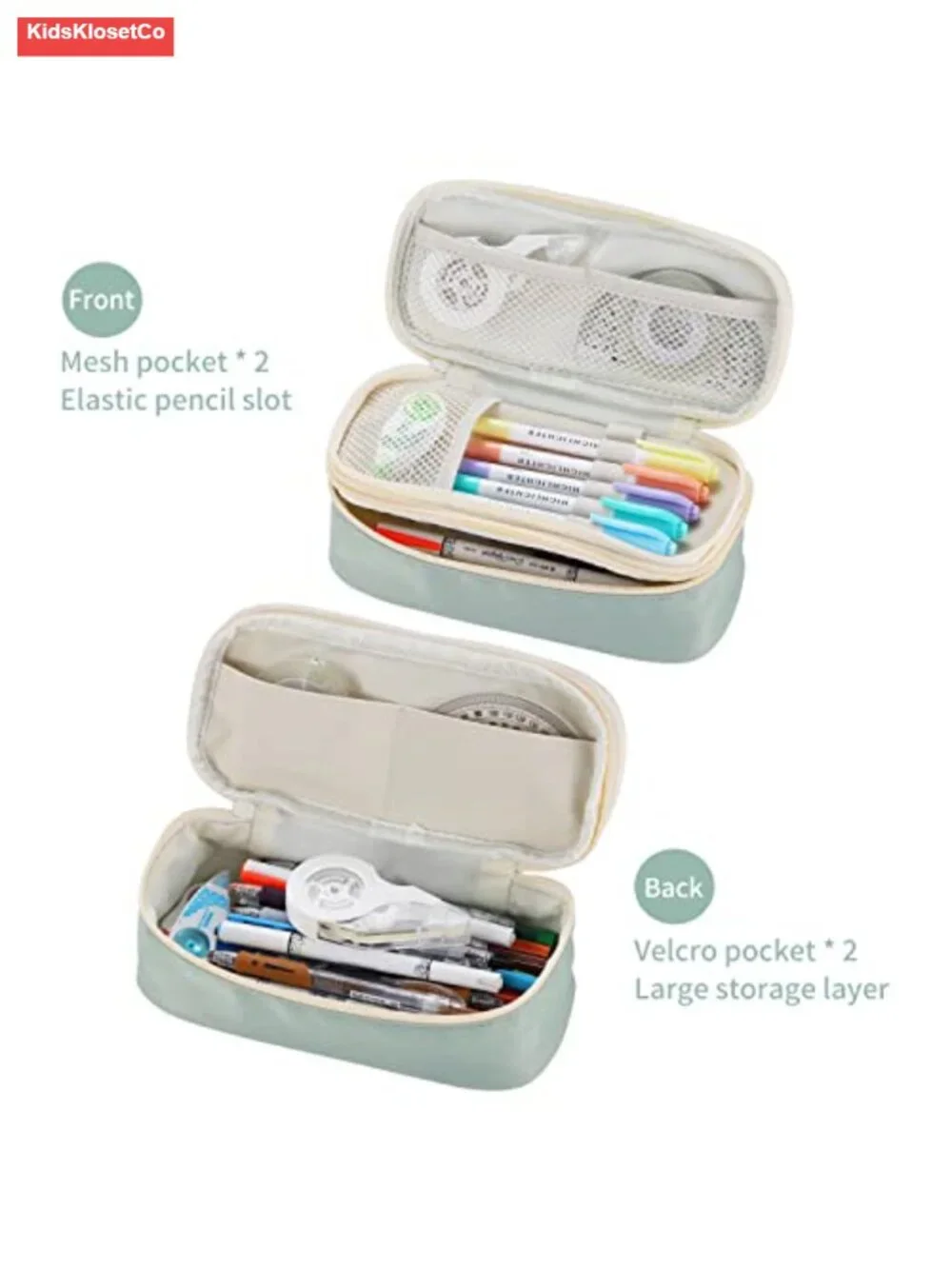Large Capacity Pencil Case with Zipper Closure, Oxford Cloth, Durable, 7